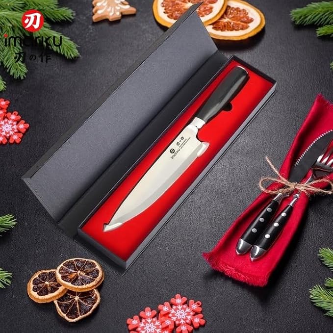 imarku Chef Knife 8-Inch Pro Japanese Kitchen Knife High-Carbon Stainless Steel - Image 9