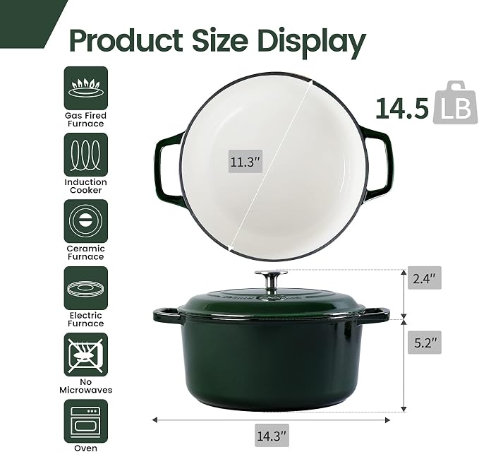 EDGING CASTING Enameled Cast Iron Dutch Oven Pot - Image 5