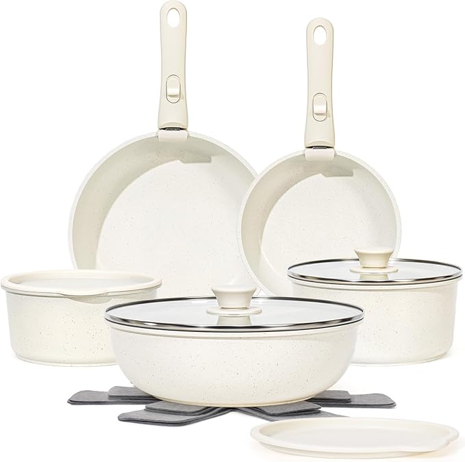 SODAY 15Pcs Pots and Pans Set Non Stick, Cookware Sets by SODAY