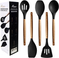 Kitchen Utensils Set, Silicone Cooking Utensils Set, Non-Stick Silicone Spatula by Miusco