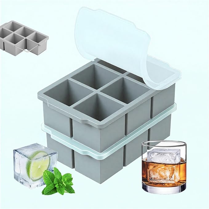 Large Ice Cube Trays for Whiskey, silicone ice cube trays by FVLYRE
