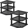 VERTORGAN 3 Tier Bamboo Corner Shelf, Dish Drying Rack, Plate Organizer by VERTORGAN
