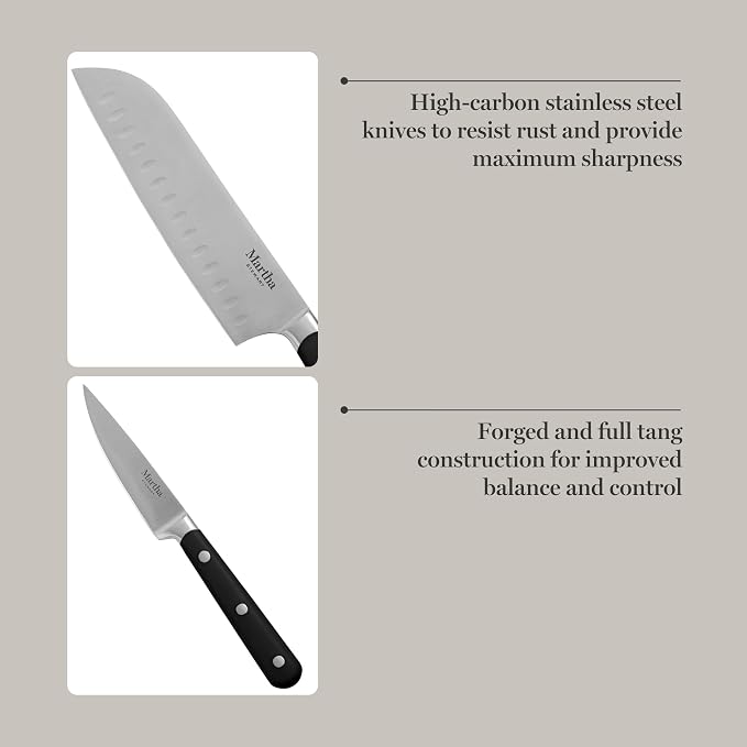 Martha Stewart Eastwalk 14 Piece High Carbon Stainless Steel Cutlery Knife - Image 4