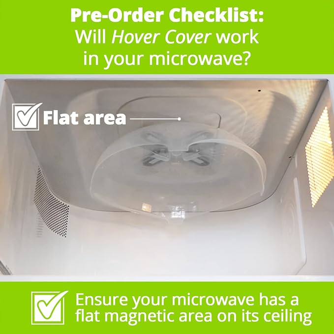 HOVER COVER Magnetic Splatter Cover, 12-Inch Clear BPA-Free Food Lid, Vented - Image 3