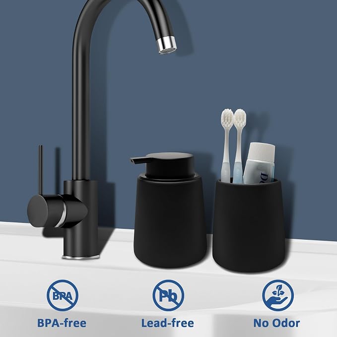 Soap Dispenser Ceramic with Easy-to-Press Pump Hand Lotion Liquid Dispenser - Image 3