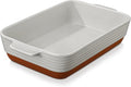MALACASA Lasagne Dishes for Oven, 4.8 Qt Ceramic Oven Dish by MALACASA