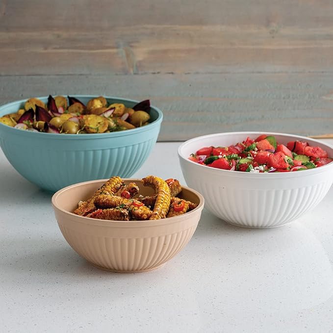 Nordic Ware Prep and Serve Mixing Bowls Set, Earth-Tones - Image 2
