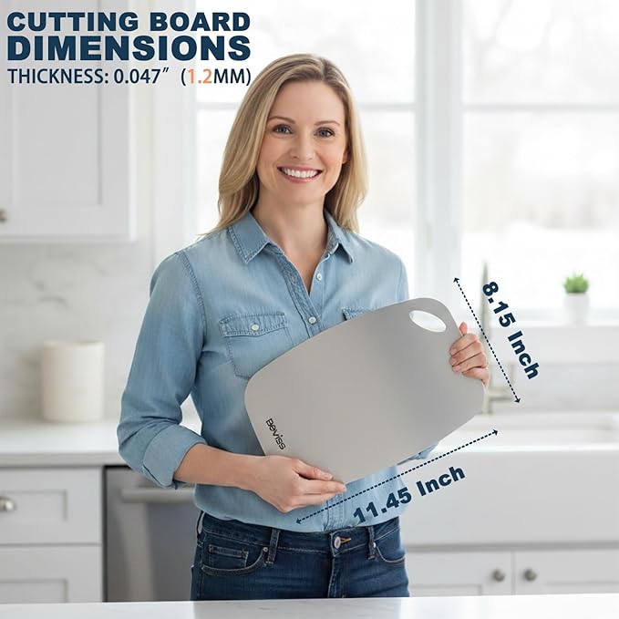 Cutting Board Non-Toxic, 304 Stainless Steel Cutting Board Double Sided - Image 5