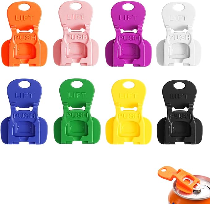 Hand Soda Can Opener, Drink Can Protector Cap, Can Tab Openers & Leak-Proof by ZACI