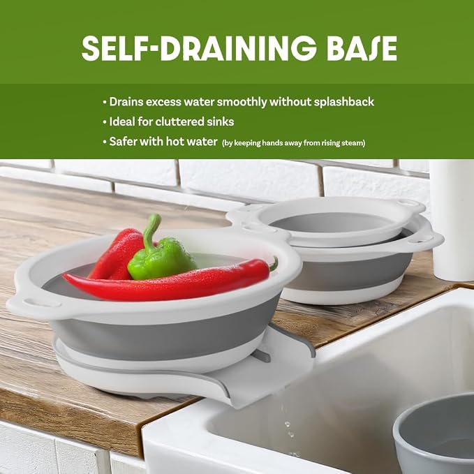 Gevoli Collapsible Colanders Food Strainers - Image 2