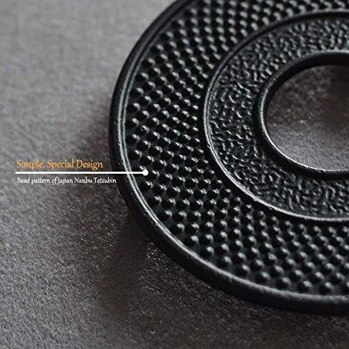 suyika Cast Iron Mat with Rubber Pegs/Feet for Japanese Tea Kettle