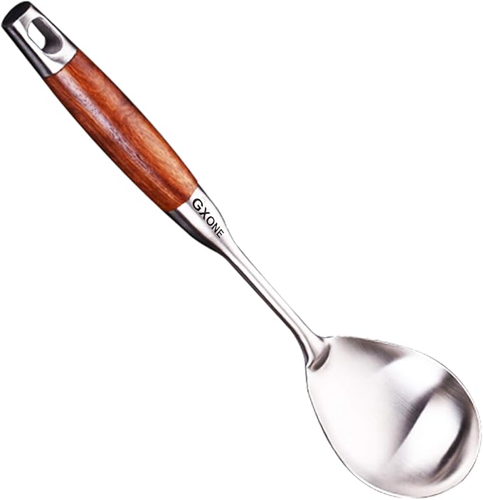 Large Serving Spoons, 304 Stainless Steel Cooking Spoon by GXONEHomeKitchen