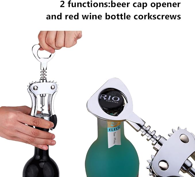 Foho Best Wing Corkscrew Wine Bottle Opener Luxury Waiter Corkscrew - Image 4