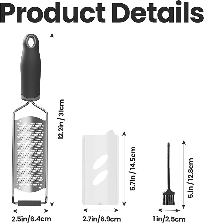Cheese Grater, Lemon Zester, Fine Cheese Grater - Image 5