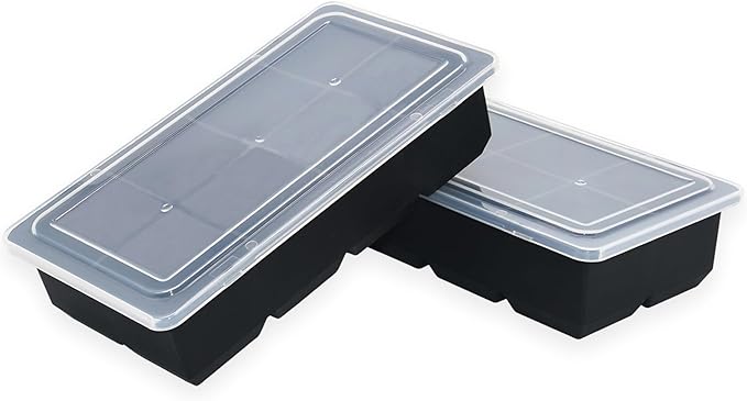 Bangp Large Ice Cube Tray for Whiskey, 2 Pack Stackable Big Ice Cube Molds Make - Image 2