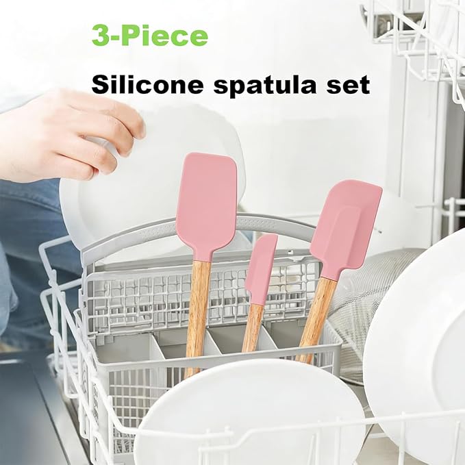 3-Piece Heat Resistant Silicone Spatula Set - Image 3
