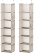 YOUDENOVA Hanging Closet Organizer, 6-Shelf Closet Hanging Storage Shelves by YOUDENOVA