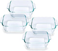 Small Casserole Dishes 4 Pack, 5 Inch Glass Square Baking Dish Individual by Yomvzake