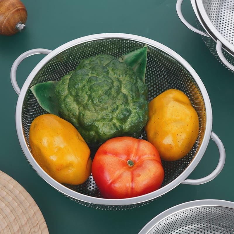 4-Piece Stainless Steel Mesh Strainer Set