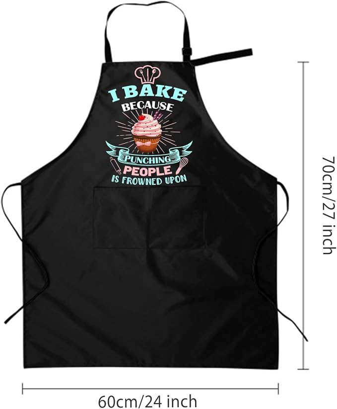 Baking Apron for Women I Baking Because People Is Frowned Aprons Gifts for Men - Image 2
