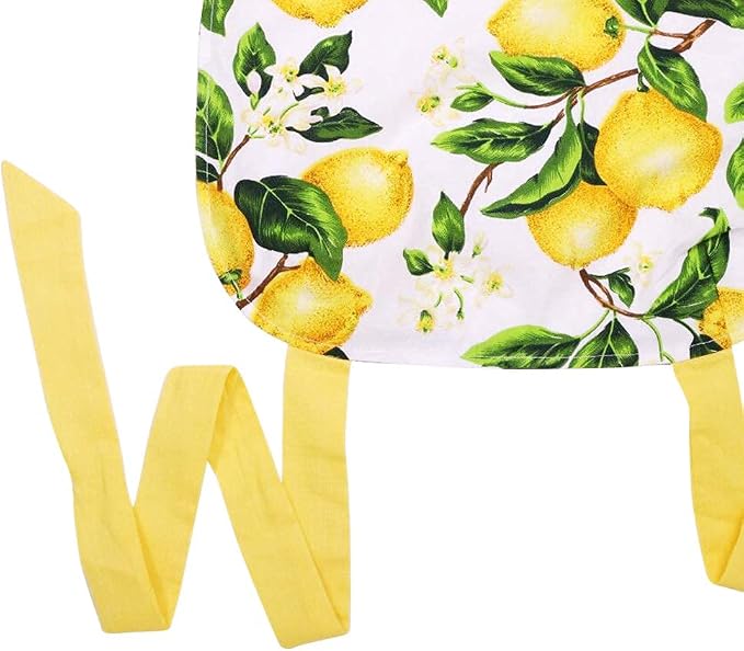 G2PLUS Thick Lemon Cotton Apron, Kitchen Apron - Image 5