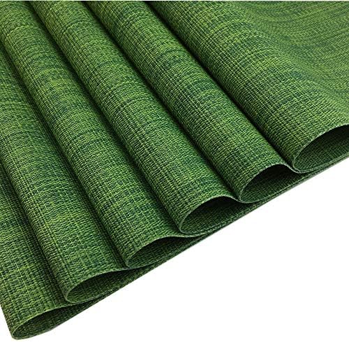Placemats Set of 6 for Dining Table Stain Resistant Washable PVC