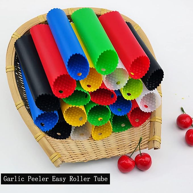 2 Set Silicone Garlic Peeler Easy Roller Tube Useful Garlic Odorfree Kitchen - Image 4