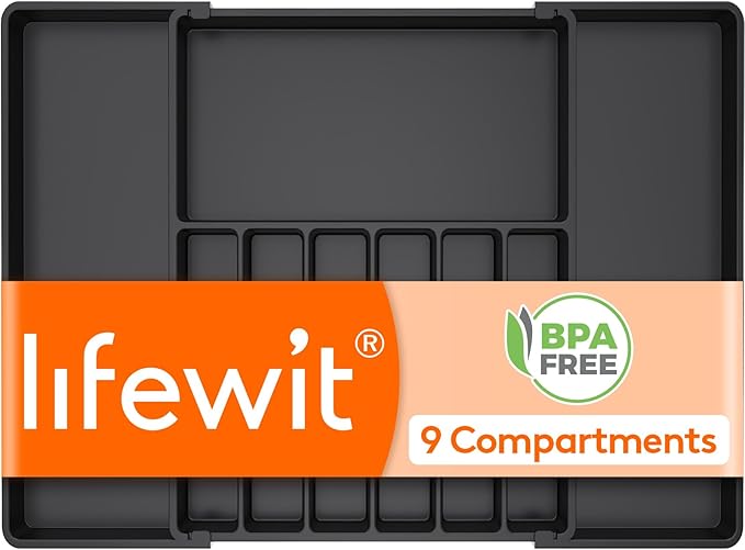 Lifewit Silverware Drawer Organizer, Expandable Utensil Tray by Lifewit
