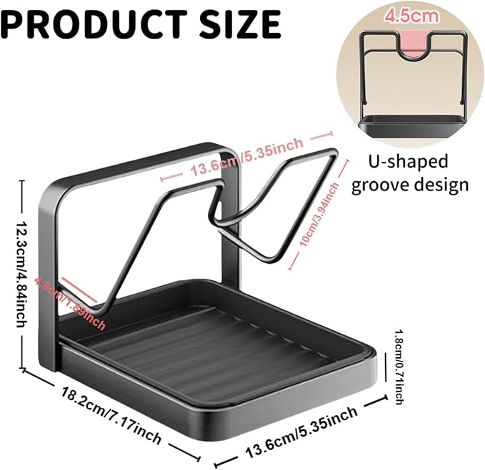 Kitchen Pot Lid Storage Rack, Stainless Steel Pot Lid Holder While Cooking - Image 6