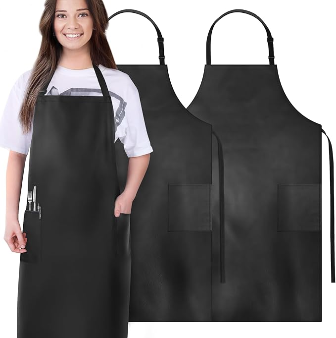 Gotega Waterproof Rubber Vinyl Apron Adjustable Dishwasher Apron by Gotega