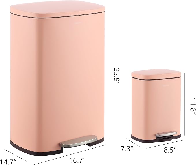happimess HPM1006G Connor Rectangular 13-Gallon Trash Can - Image 4
