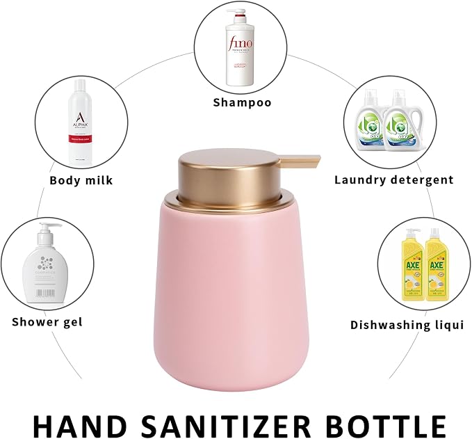 Soap Dispenser Ceramic with Easy-to-Press Pump Hand Lotion Liquid Dispenser - Image 6