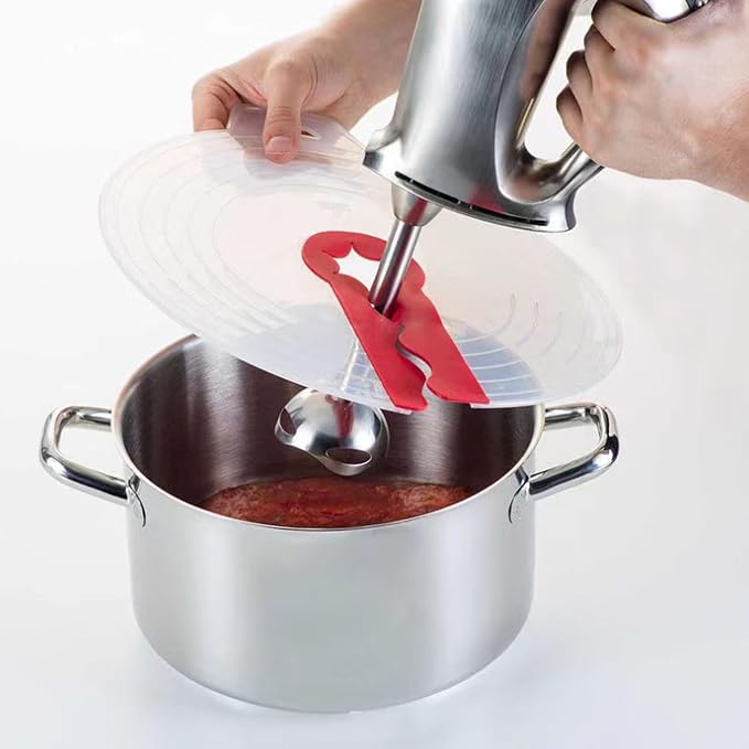 Hand Mixer Splatter Guard, Bowl Covers, Kitchen Anti Splash Screen, Silicone - Image 6