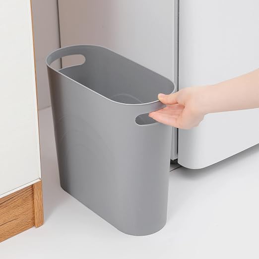 rejomiik Small Trash Can, 3.5 Gallon Slim Garbage Can Plastic Waste Basket - Image 2