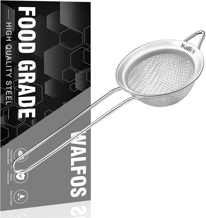 Walfos Mini Fine Mesh Tea Strainer, Stainless Steel Small Sifter by Walfos