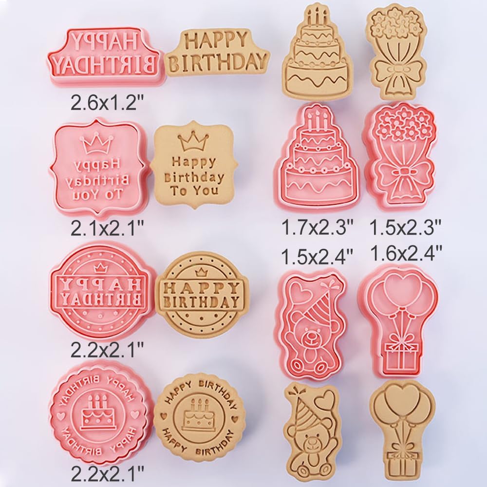 8 Pcs Cookie Cutters Set 3D Holiday Cookie Cutters for Party Baking