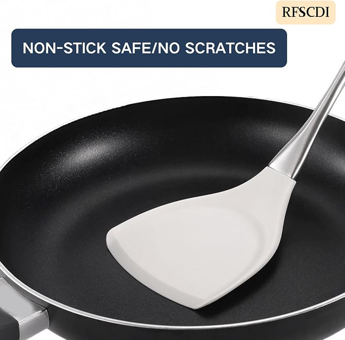 White Silicone Cooking Utensils Set-Non-Toxic, Heat Resistant, BPA Free Kitchen - Image 4