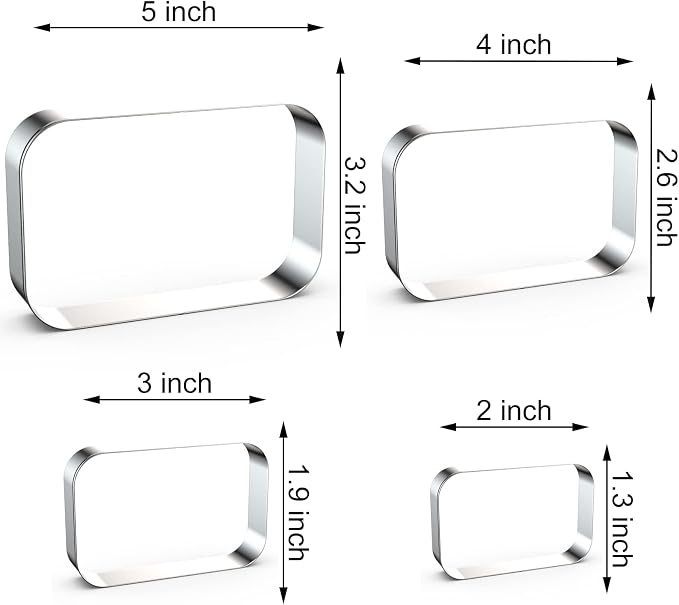 Rounded Rectangle Plaque Cookie Cutter Geometric Set - Image 2