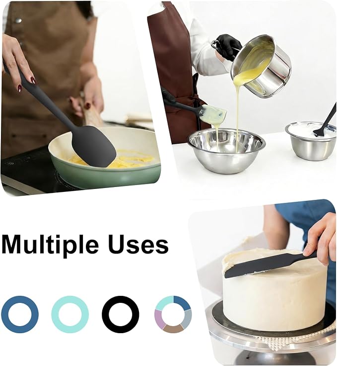 Redfly Silicone Spatula Set, 5 Piece Food Grade Silicone Cooking Utensils Set - Image 7