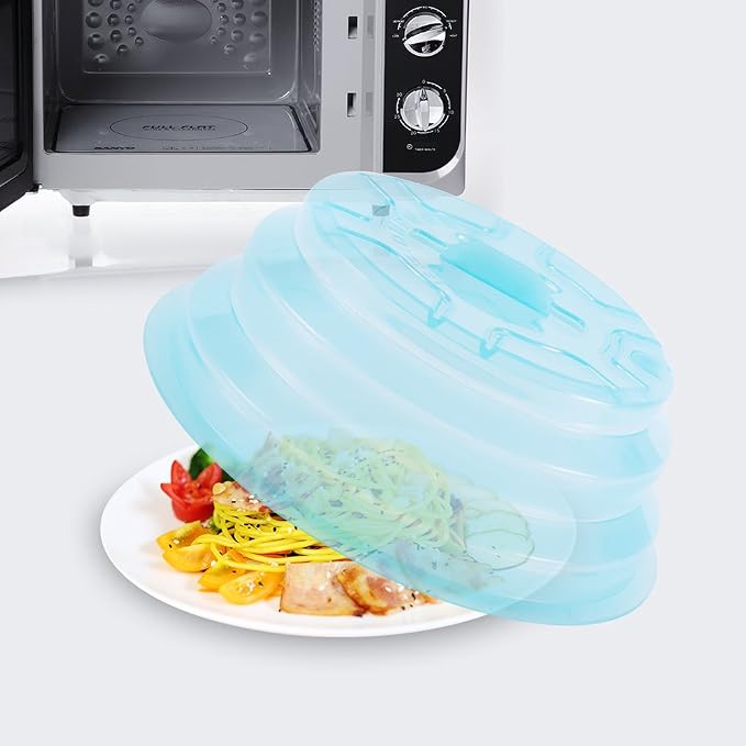 Kichwit Collapsible Silicone Microwave Plate Cover Splatter Guard, Dishwasher - Image 2