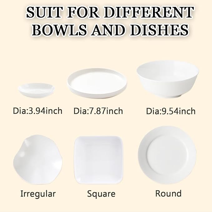 TIHOOD 300PCS Disposable Plastic Food Cover Wrap Elastic Food Lids Refrigerator - Image 3