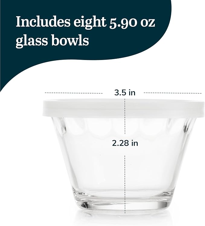 Libbey Baker’s Basics 8-Piece Cupcake Party Glass Baking Dish Set - Image 3