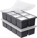 Large Ice Cube Trays for Whiskey: GGOW Big Silicone Ice Cube Trays 2Inch by GGOW