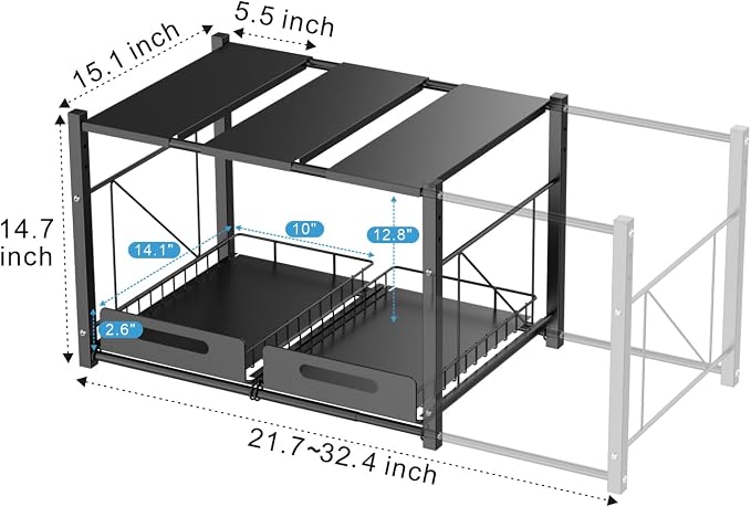 iSPECLE Extendable Under Sink Organizer - Image 3