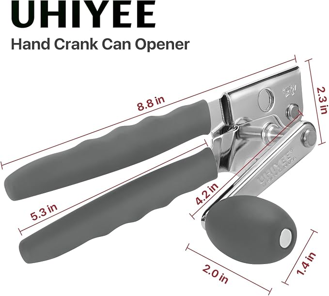 Commercial Can Opener, UHIYEE Hand Crank Can Opener Manual Heavy Duty - Image 7