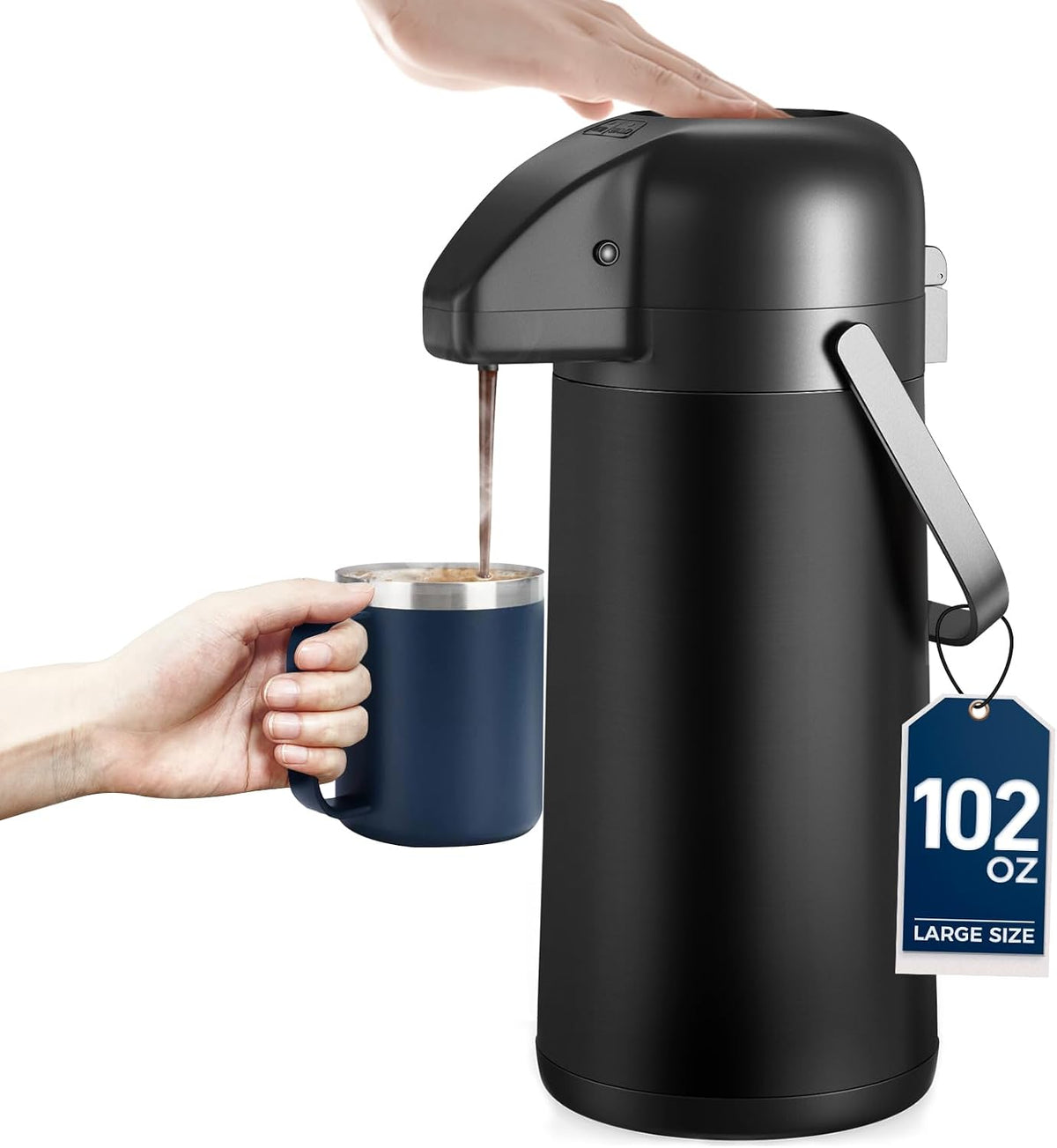 Coffee Carafe for Keeping Hot, 102OZ / 3L Airpot Coffee Dispenser with