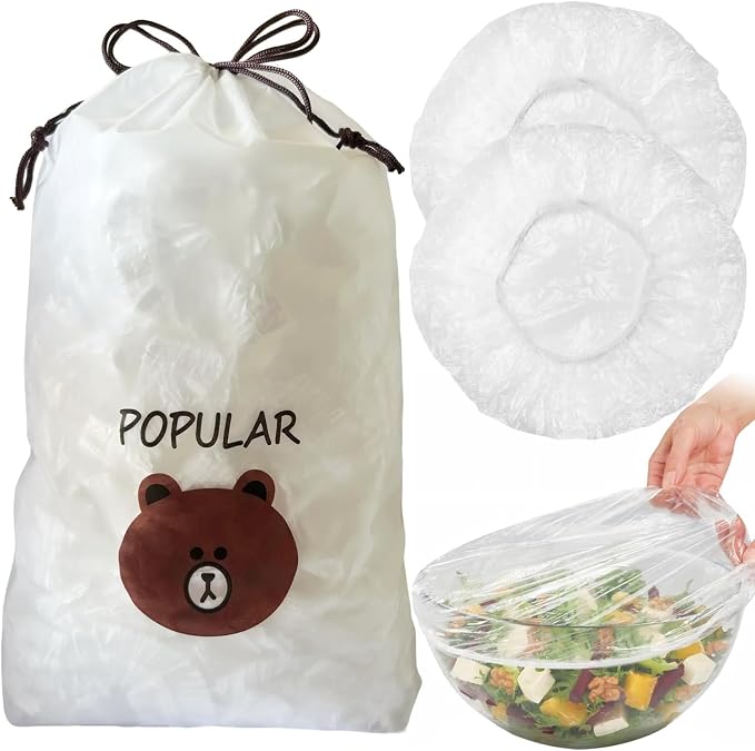300pcs Plastic Bowl Covers Food Cover, Food Fresh Keeping Bags Elastic Reusable by Unknown