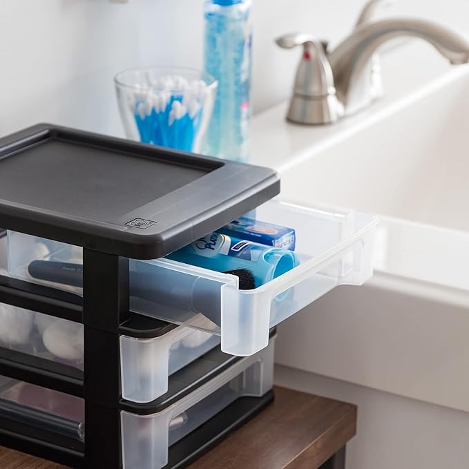 IRIS USA Plastic Stacking Desk Top 3-Drawer Storage Organizer, - Image 6