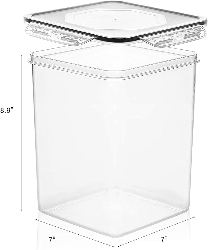 Large Food Storage Containers 5.2L, MCIRCO 4 Pieces Plastic Airtight Food - Image 4