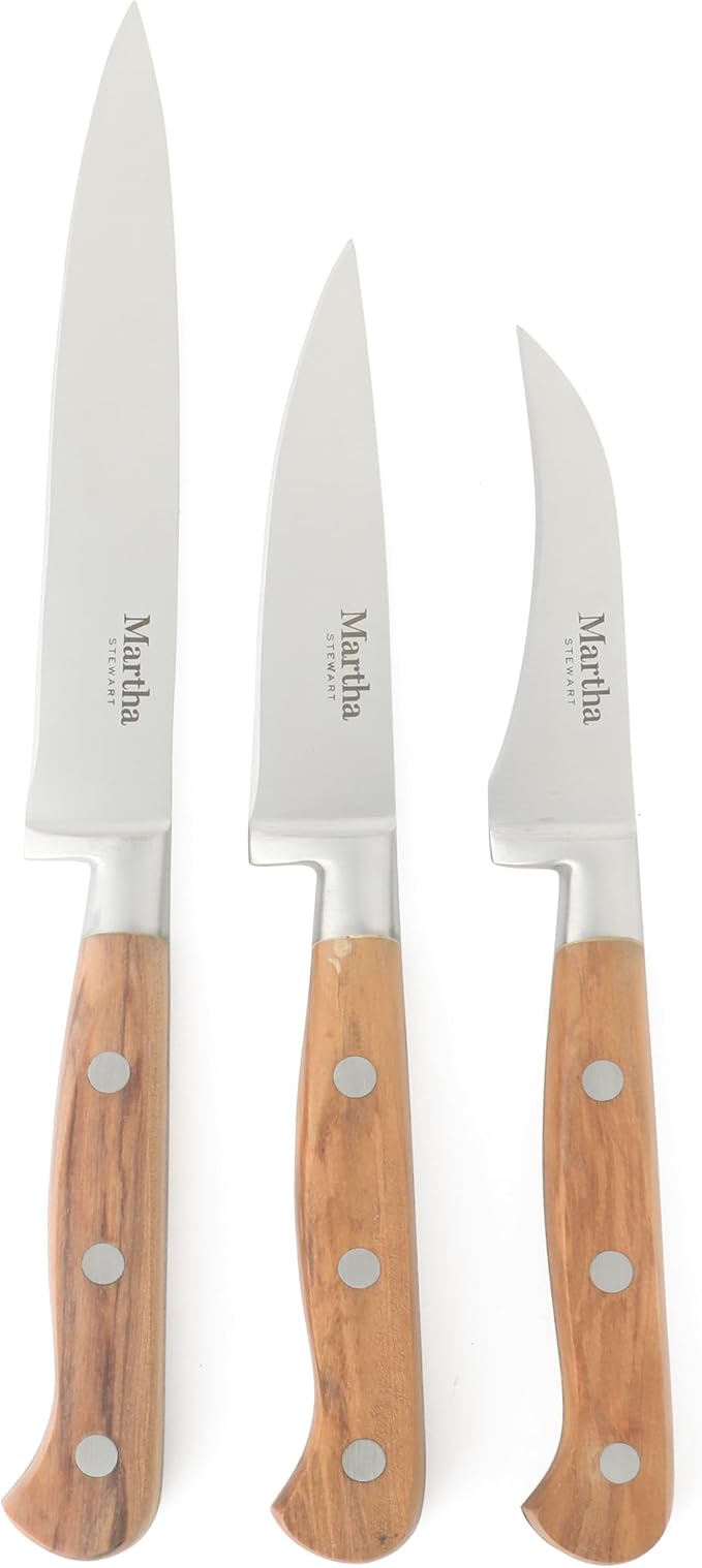 Martha Stewart Austenwood 15-Piece Knife Block Set, German Stainless Steel - Image 5